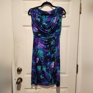 Lauren Ralph Lauren Floral Ruched Sheath Dress Womens Sz 4 Stretch